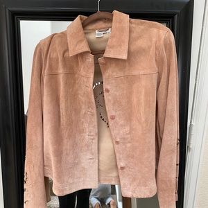 Cold water Creek detailed leather jacket